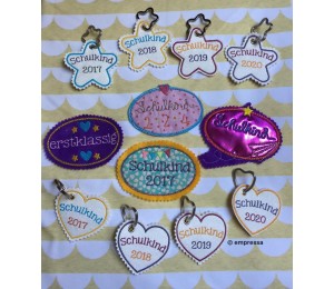 Stickserie - Schulkind mit Jahreszahlen bis 2025